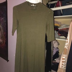 T-shirt mock neck dress